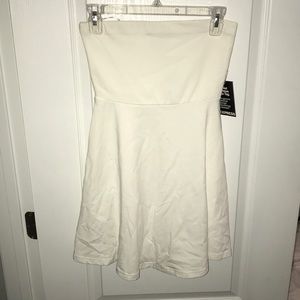 white strapless dress!!